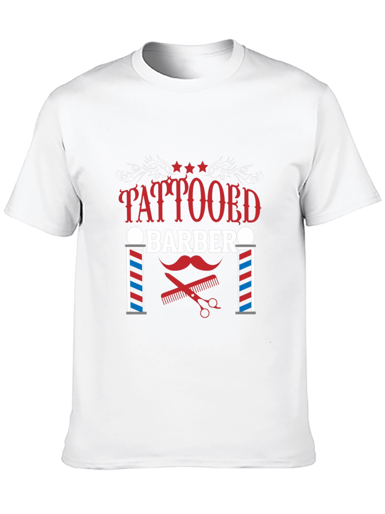 Tattooed Barber Graphic Tee - Stylish Barber Apparel