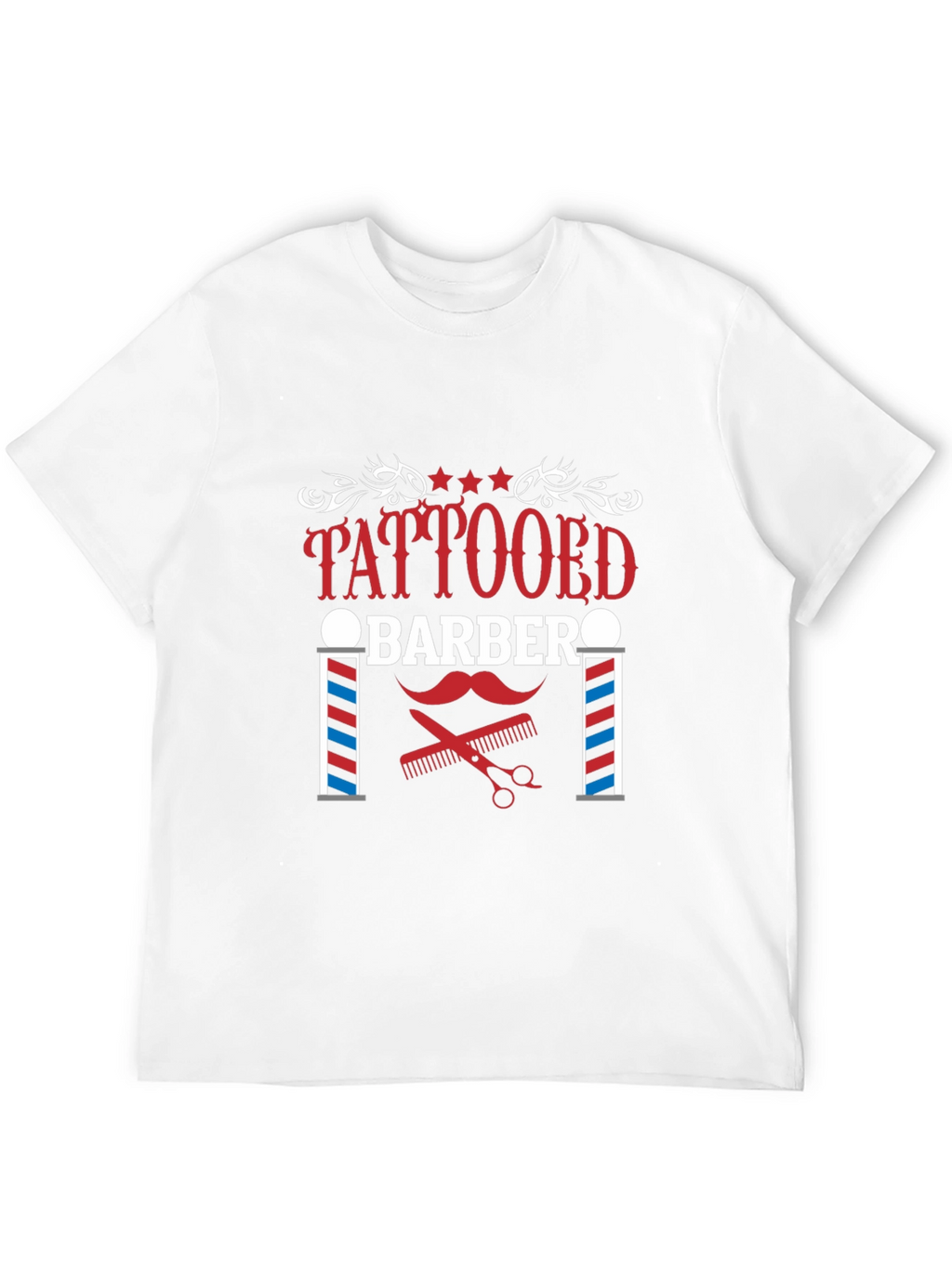 Tattooed Barber Graphic Tee - Stylish Barber Apparel
