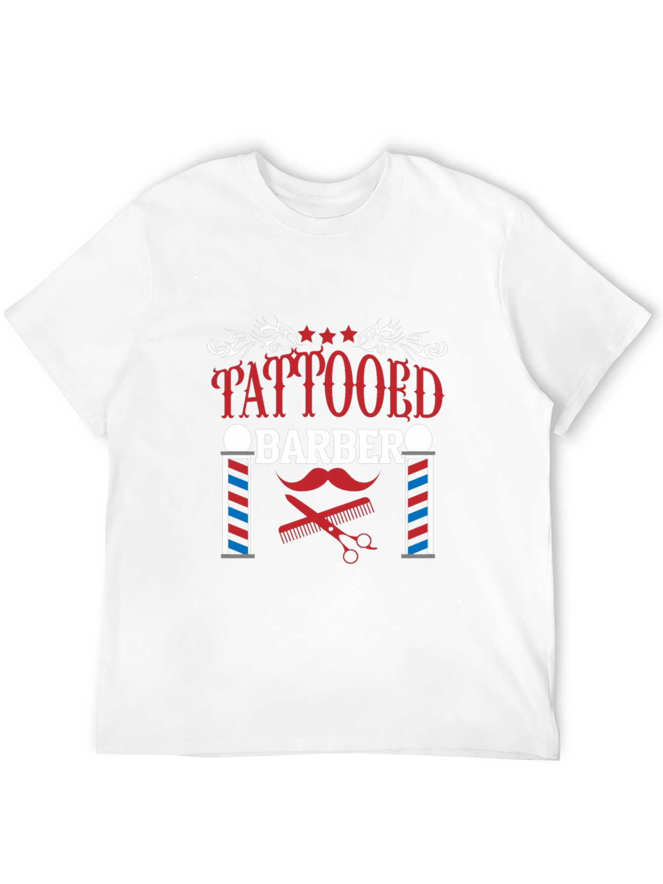 Tattooed Barber Graphic Tee - Stylish Barber Apparel
