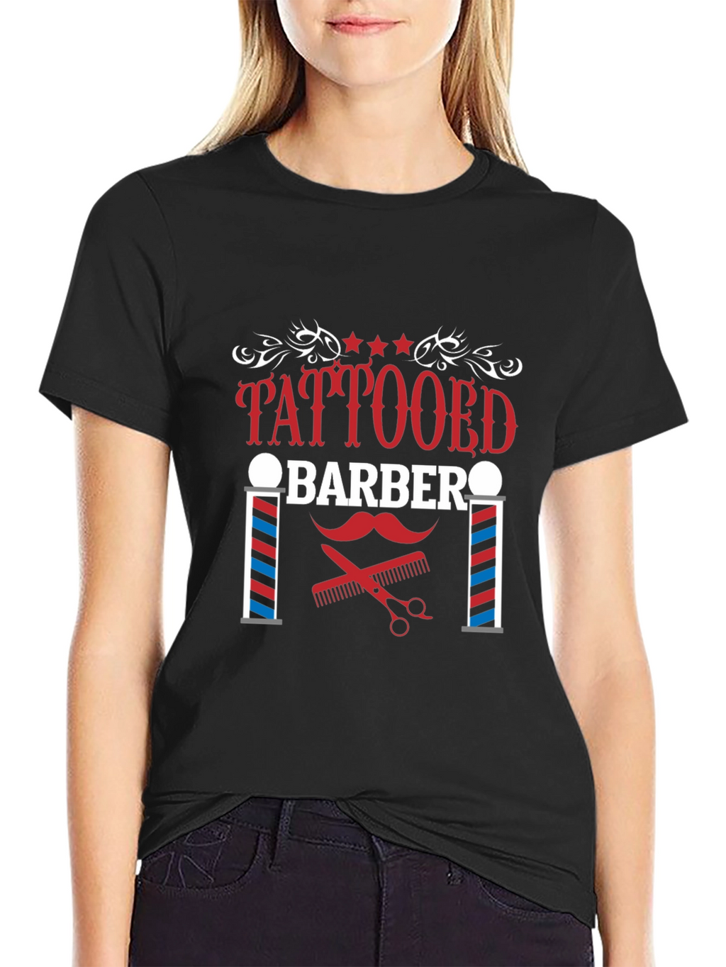 Tattooed Barber Graphic Tee - Stylish Barber Apparel