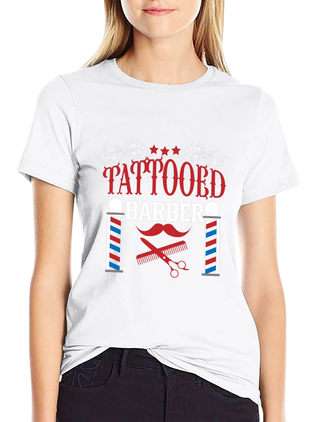Tattooed Barber Graphic Tee - Stylish Barber Apparel