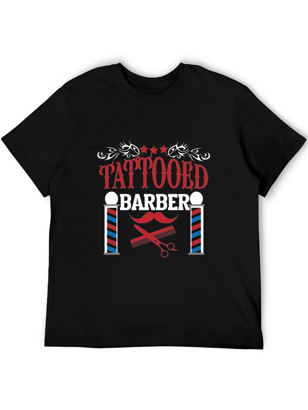 Tattooed Barber Graphic Tee - Stylish Barber Apparel