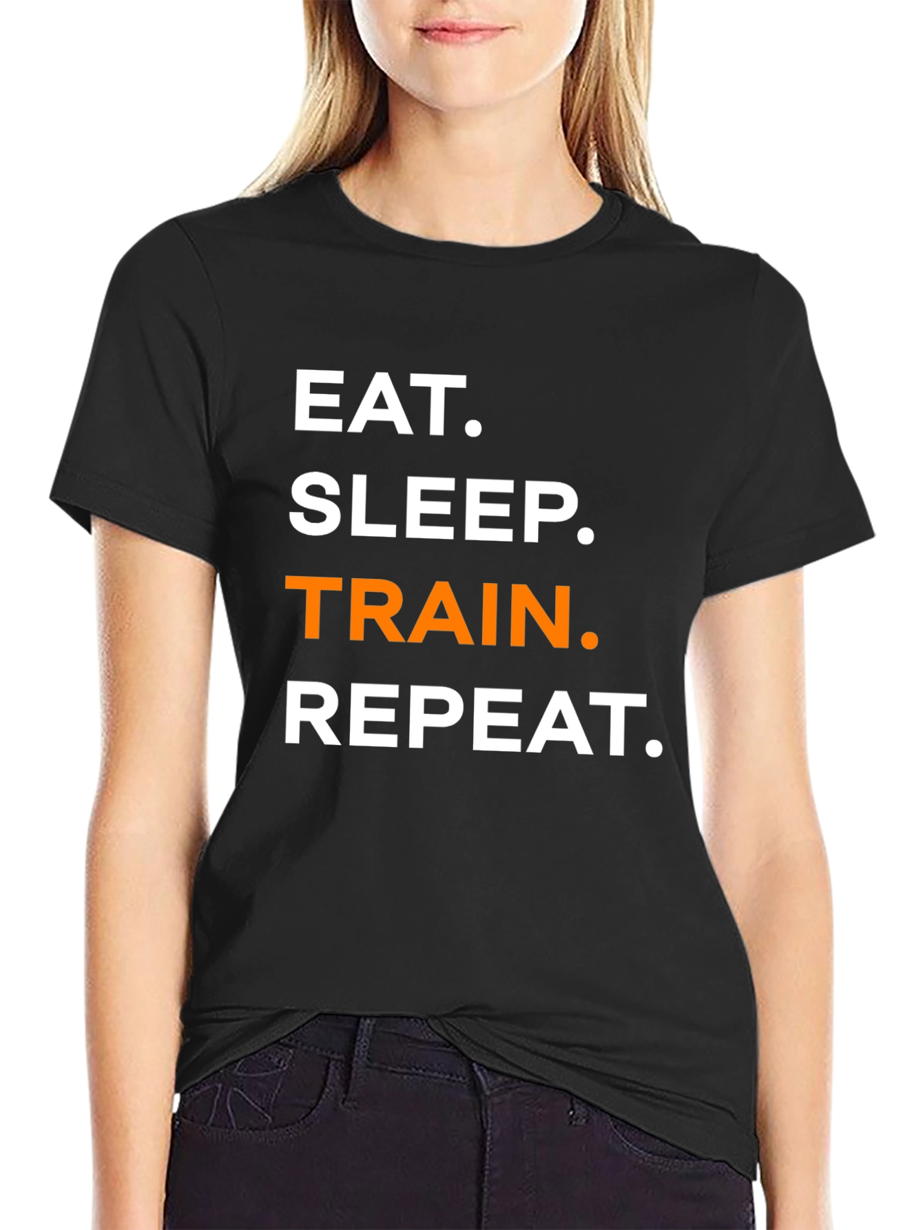 Eat Sleep Train Repeat Graphic T-Shirt
