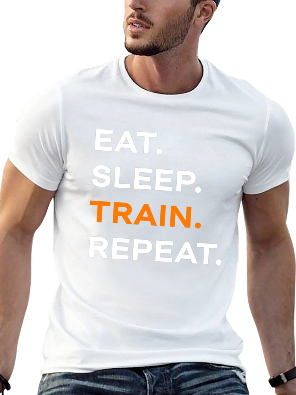 Eat Sleep Train Repeat Graphic T-Shirt