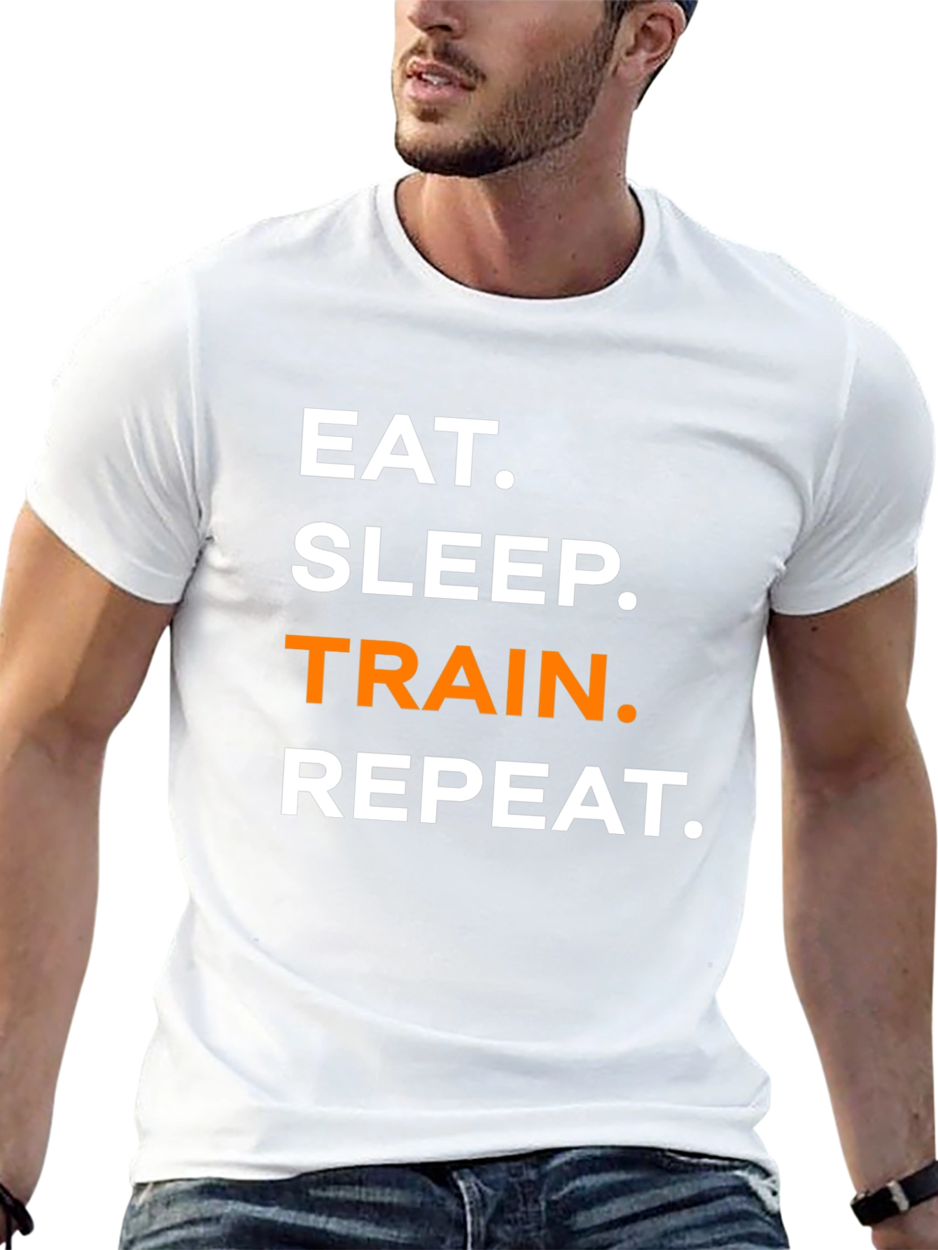 Eat Sleep Train Repeat Graphic T-Shirt