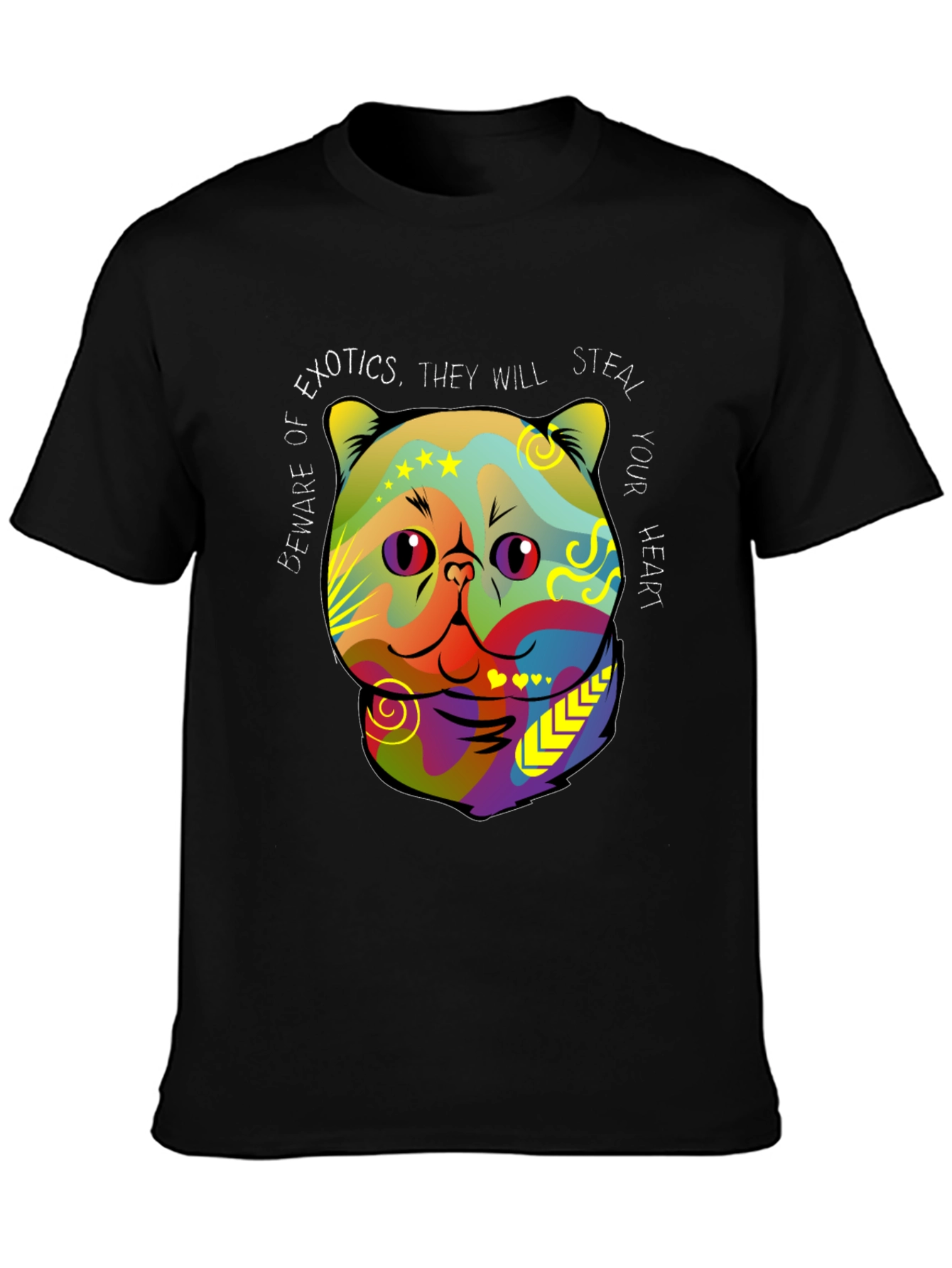 Exotic Cat Steal Your Heart Graphic T-Shirt