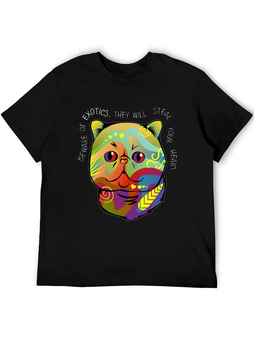Exotic Cat Steal Your Heart Graphic T-Shirt