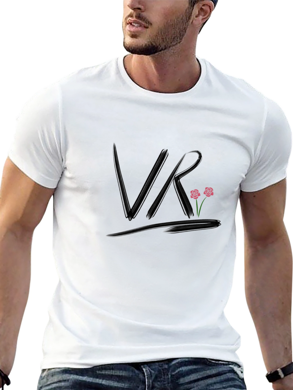VR Roses Graphic T-Shirt - Trendy Casual Wear