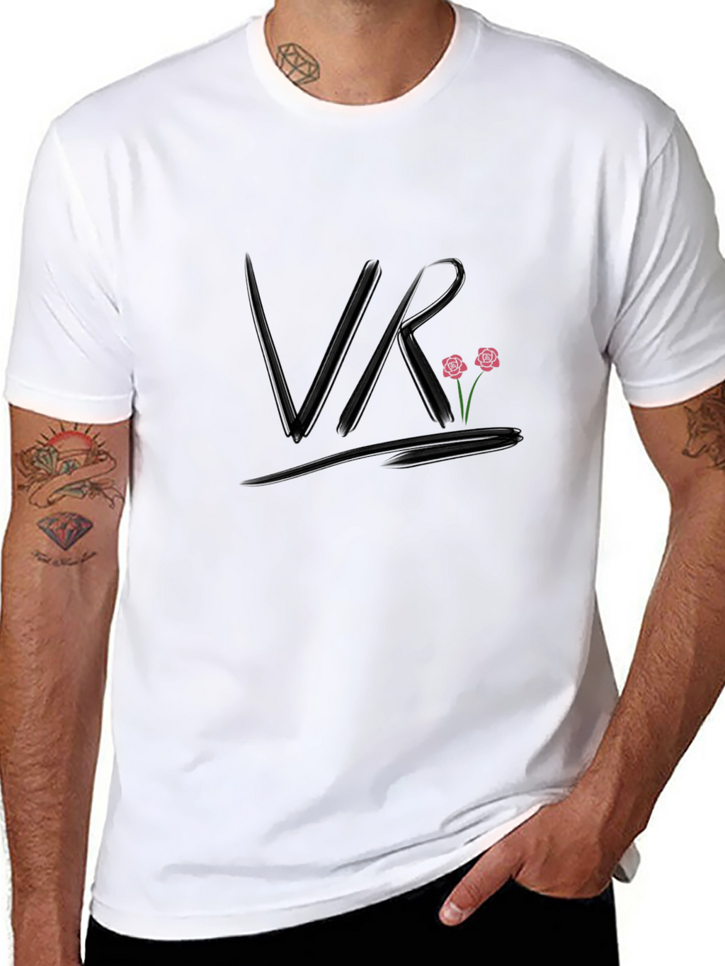 VR Roses Graphic T-Shirt - Trendy Casual Wear