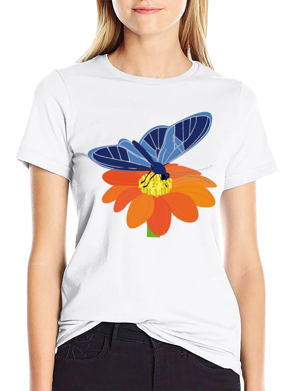Butterfly Graphic Tee - Stylish Mens Black T-Shirt