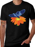 Butterfly Graphic Tee - Stylish Mens Black T-Shirt