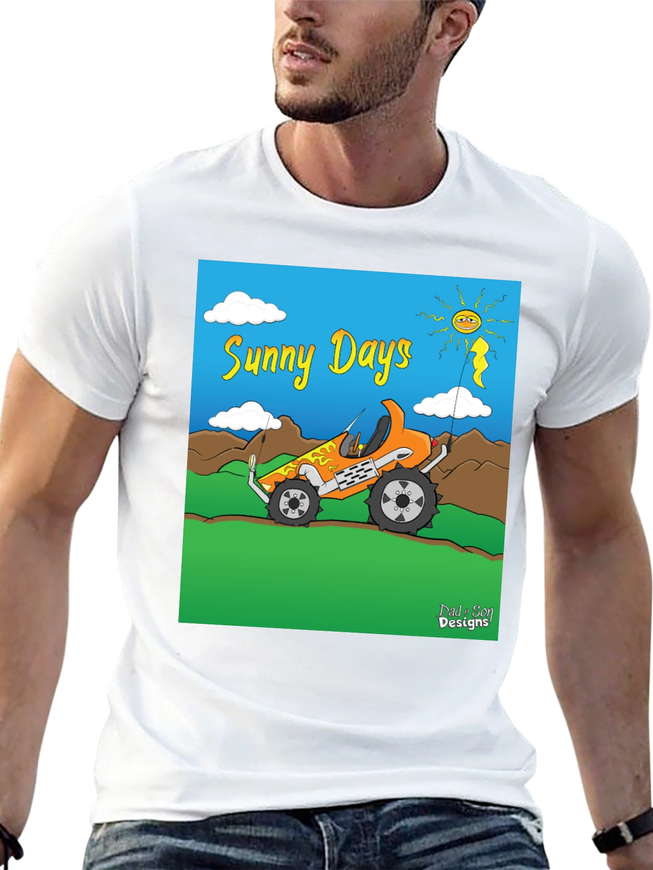 Sunny Days Cartoon Buggy T-Shirt