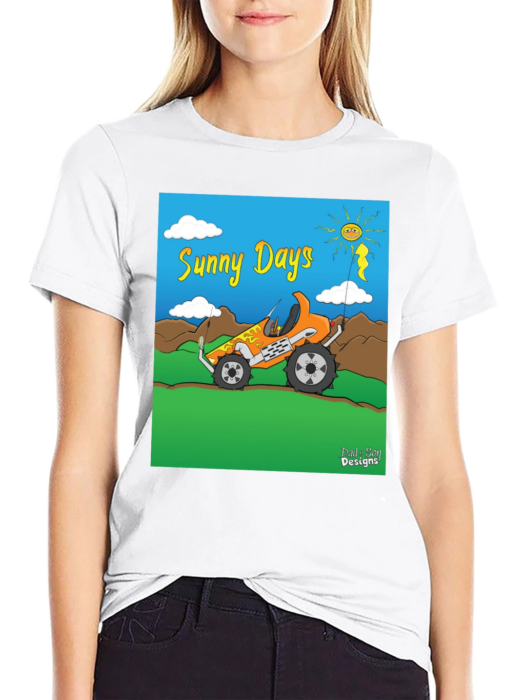 Sunny Days Cartoon Buggy T-Shirt