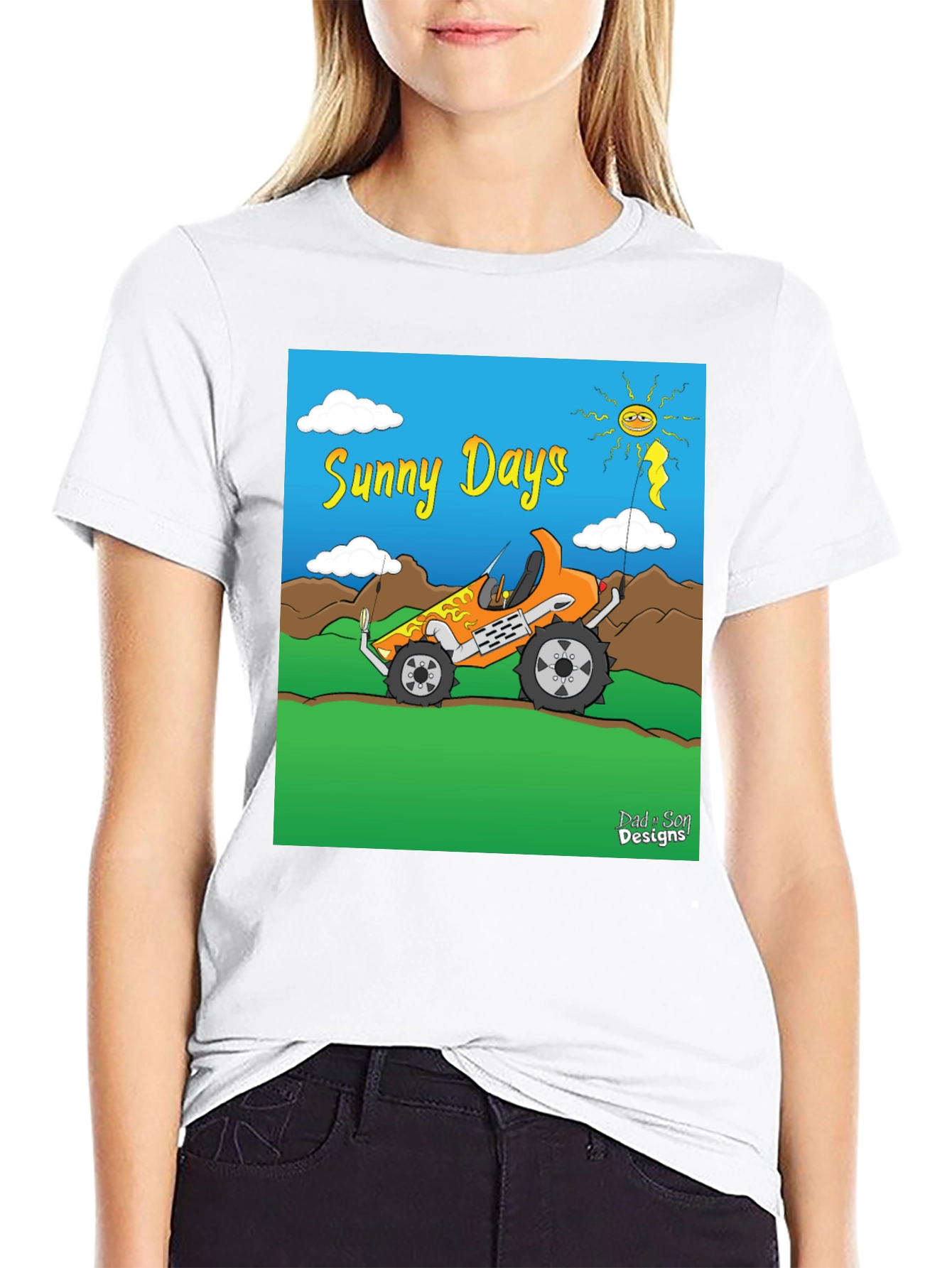 Sunny Days Cartoon Buggy T-Shirt