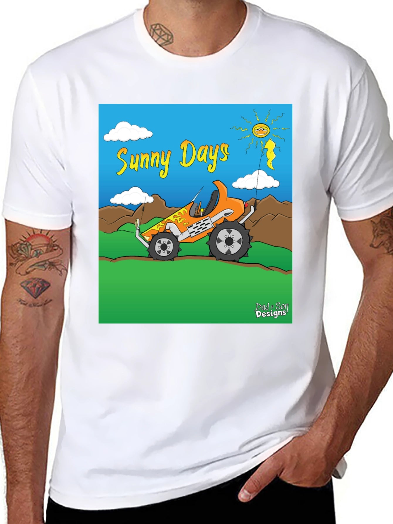 Sunny Days Cartoon Buggy T-Shirt