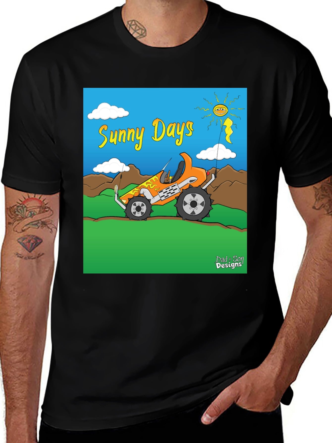 Sunny Days Cartoon Buggy T-Shirt