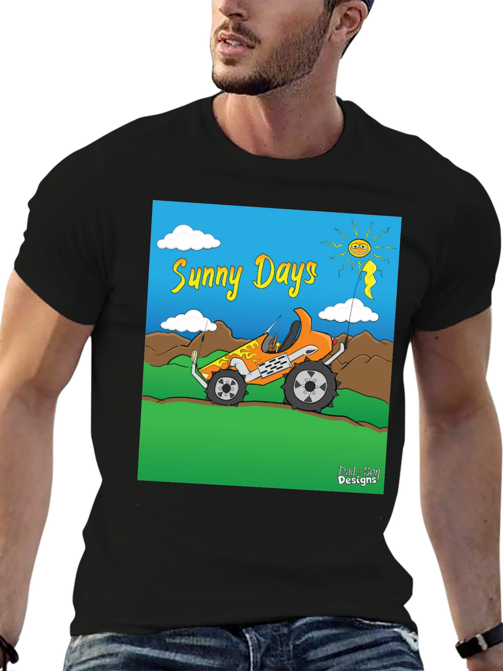 Sunny Days Cartoon Buggy T-Shirt