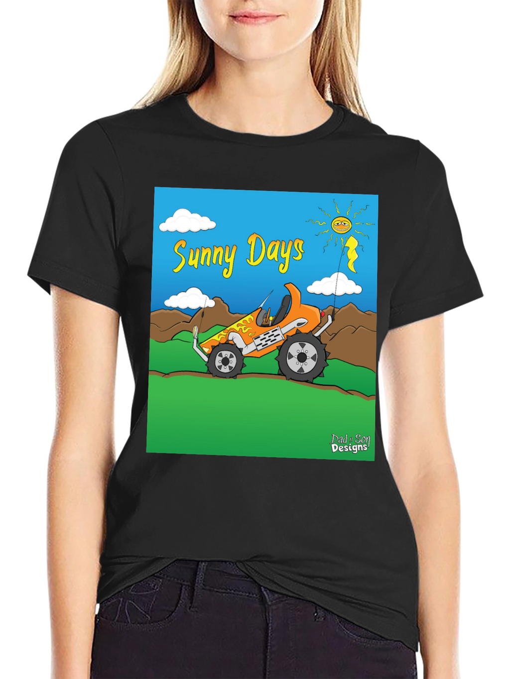 Sunny Days Cartoon Buggy T-Shirt