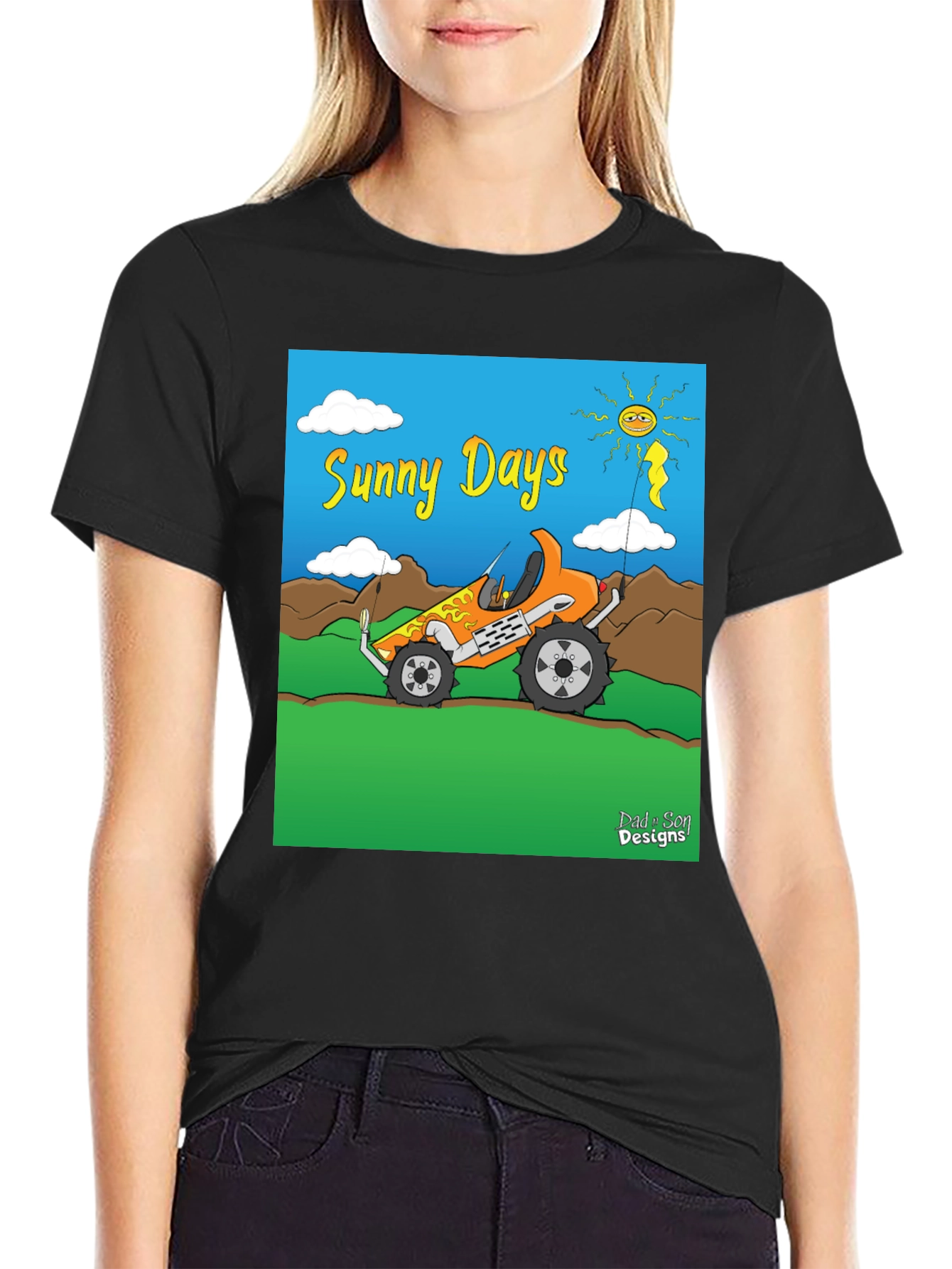Sunny Days Cartoon Buggy T-Shirt