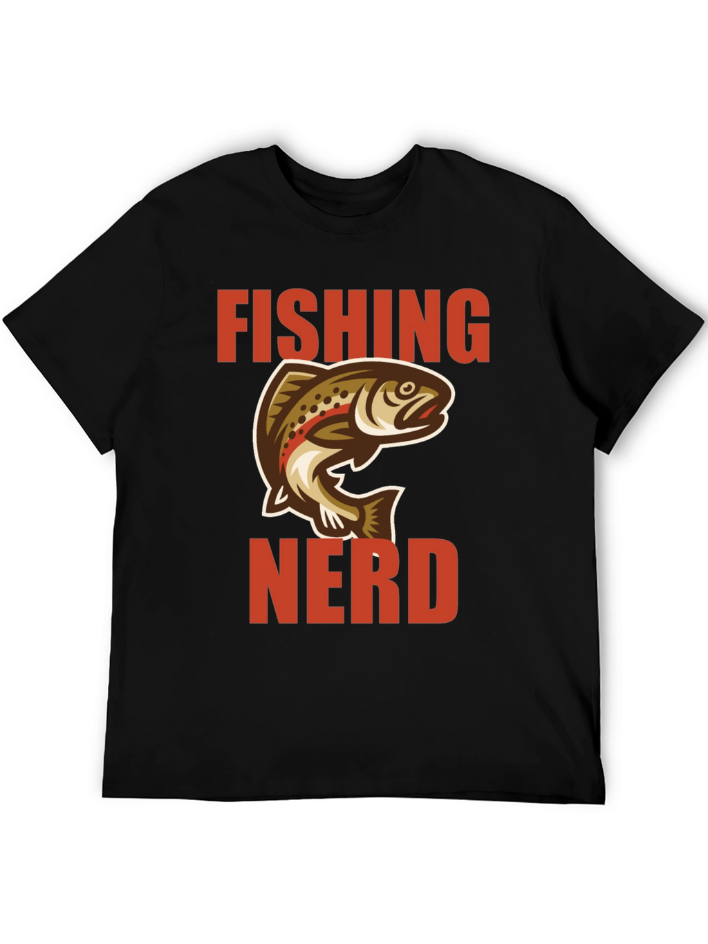 Fishing Nerd Graphic Tee - Black Cotton T-Shirt