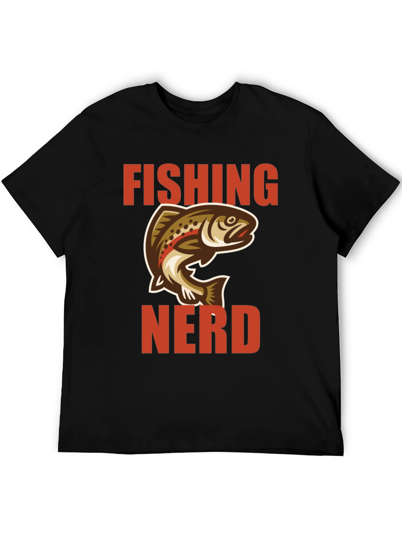 Fishing Nerd Graphic Tee - Black Cotton T-Shirt