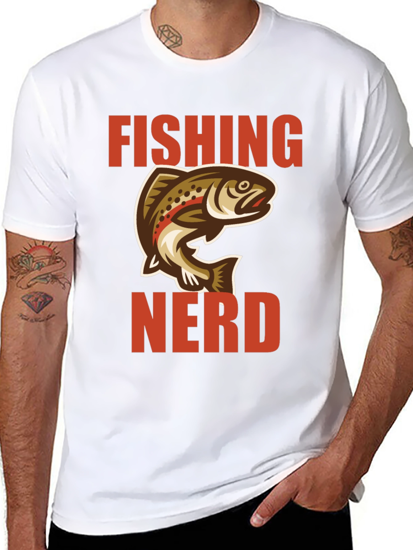 Fishing Nerd Graphic Tee - Black Cotton T-Shirt