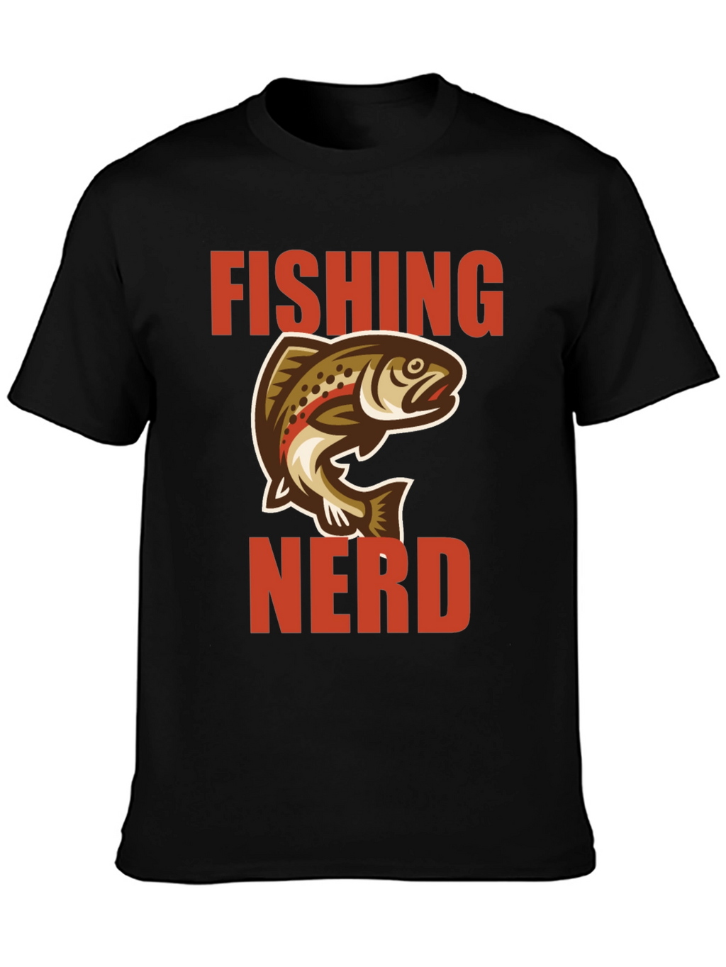Fishing Nerd Graphic Tee - Black Cotton T-Shirt
