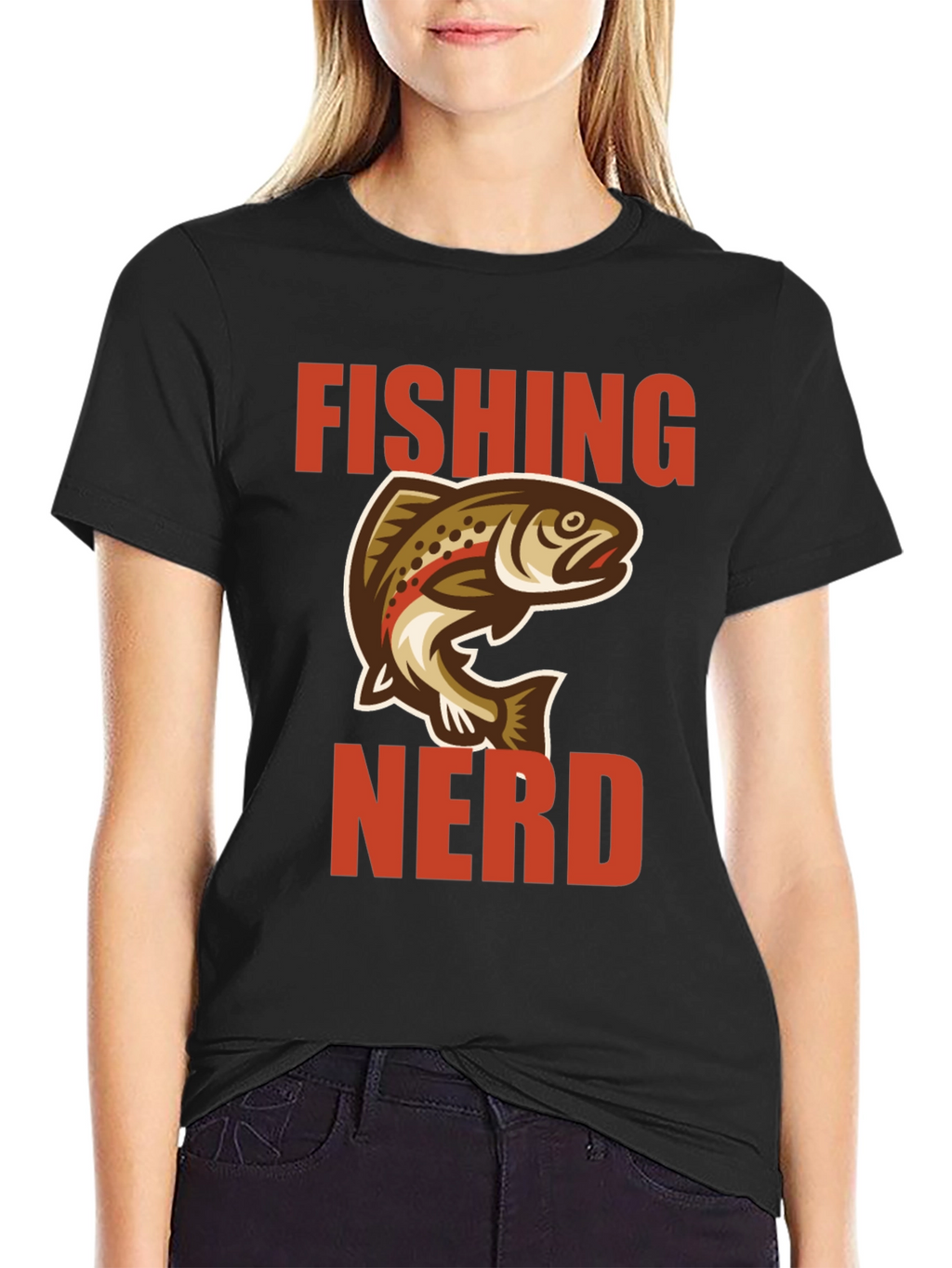 Fishing Nerd Graphic Tee - Black Cotton T-Shirt
