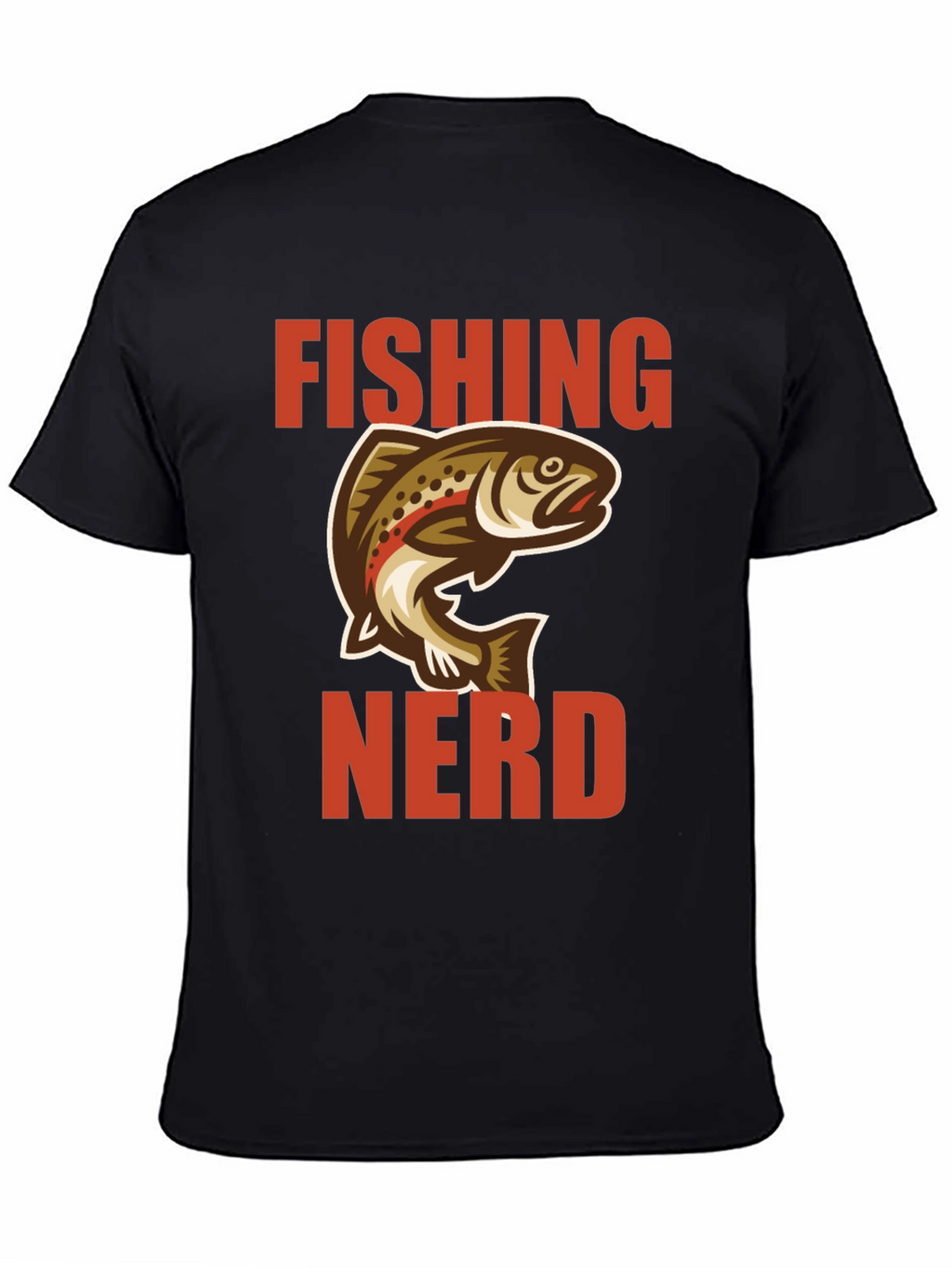 Fishing Nerd Graphic Tee - Black Cotton T-Shirt