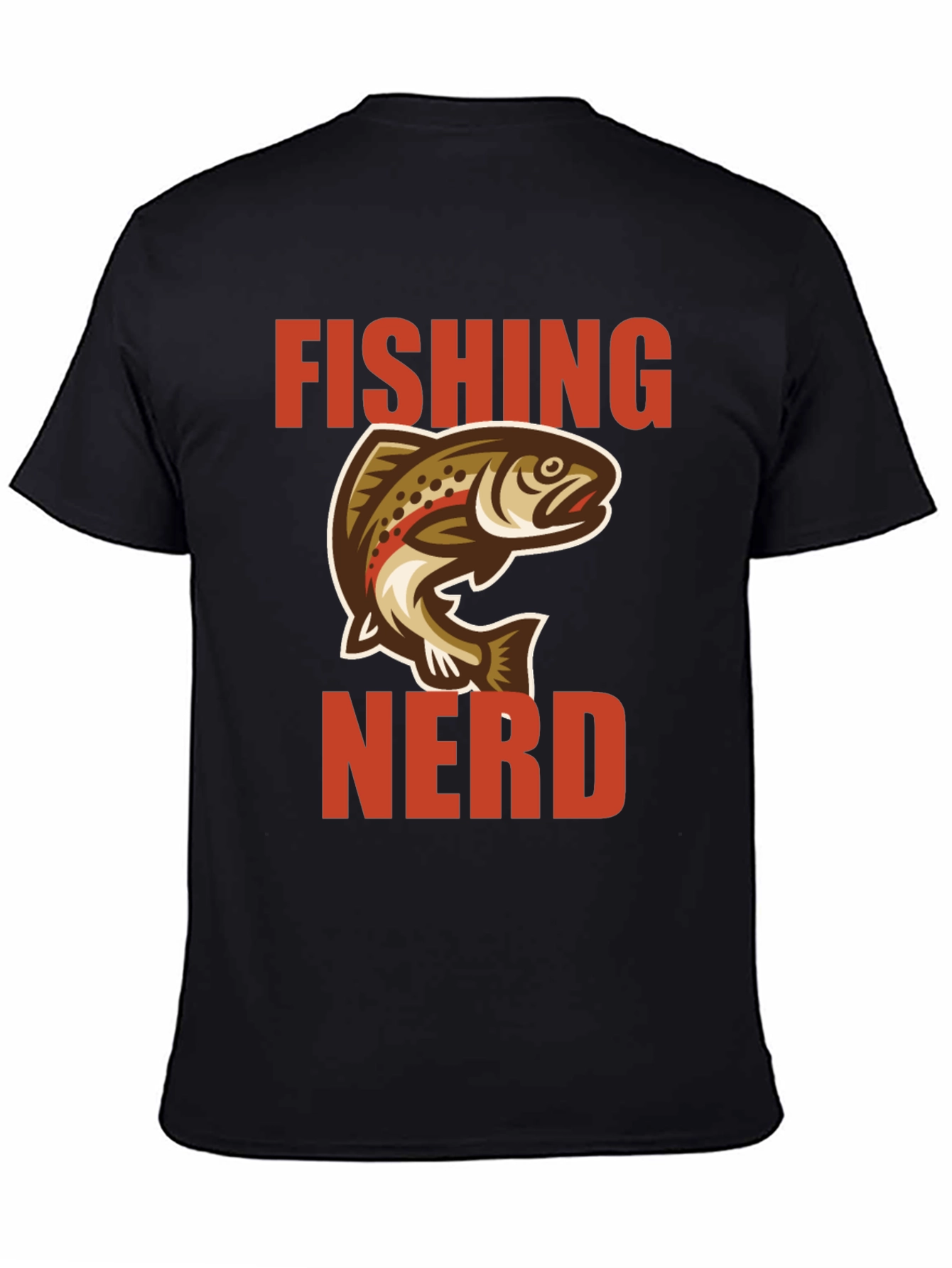 Fishing Nerd Graphic Tee - Black Cotton T-Shirt