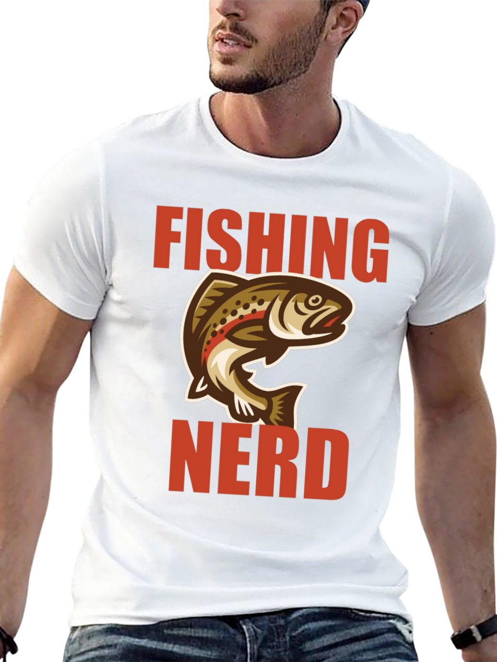 Fishing Nerd Graphic Tee - Black Cotton T-Shirt