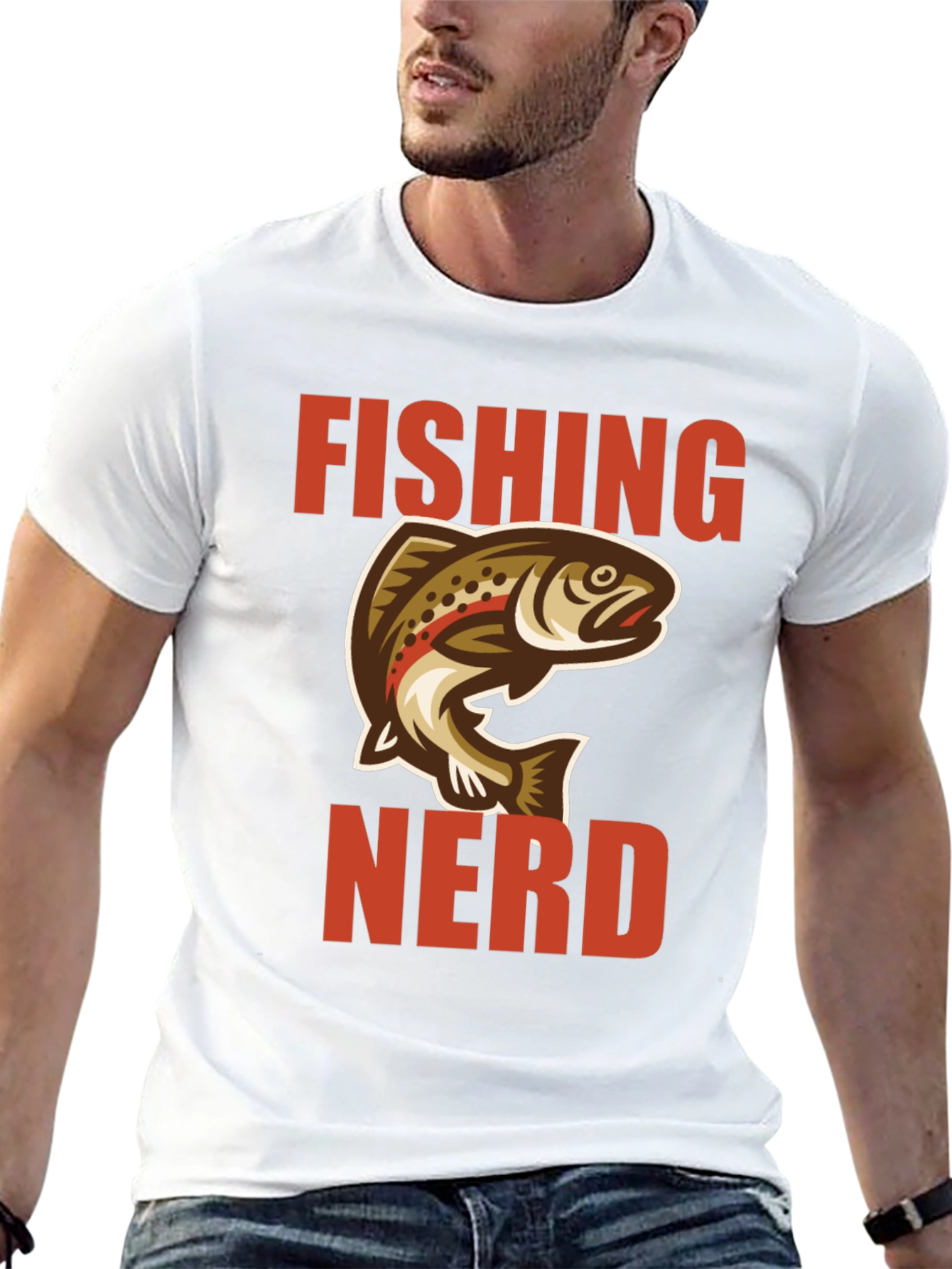 Fishing Nerd Graphic Tee - Black Cotton T-Shirt