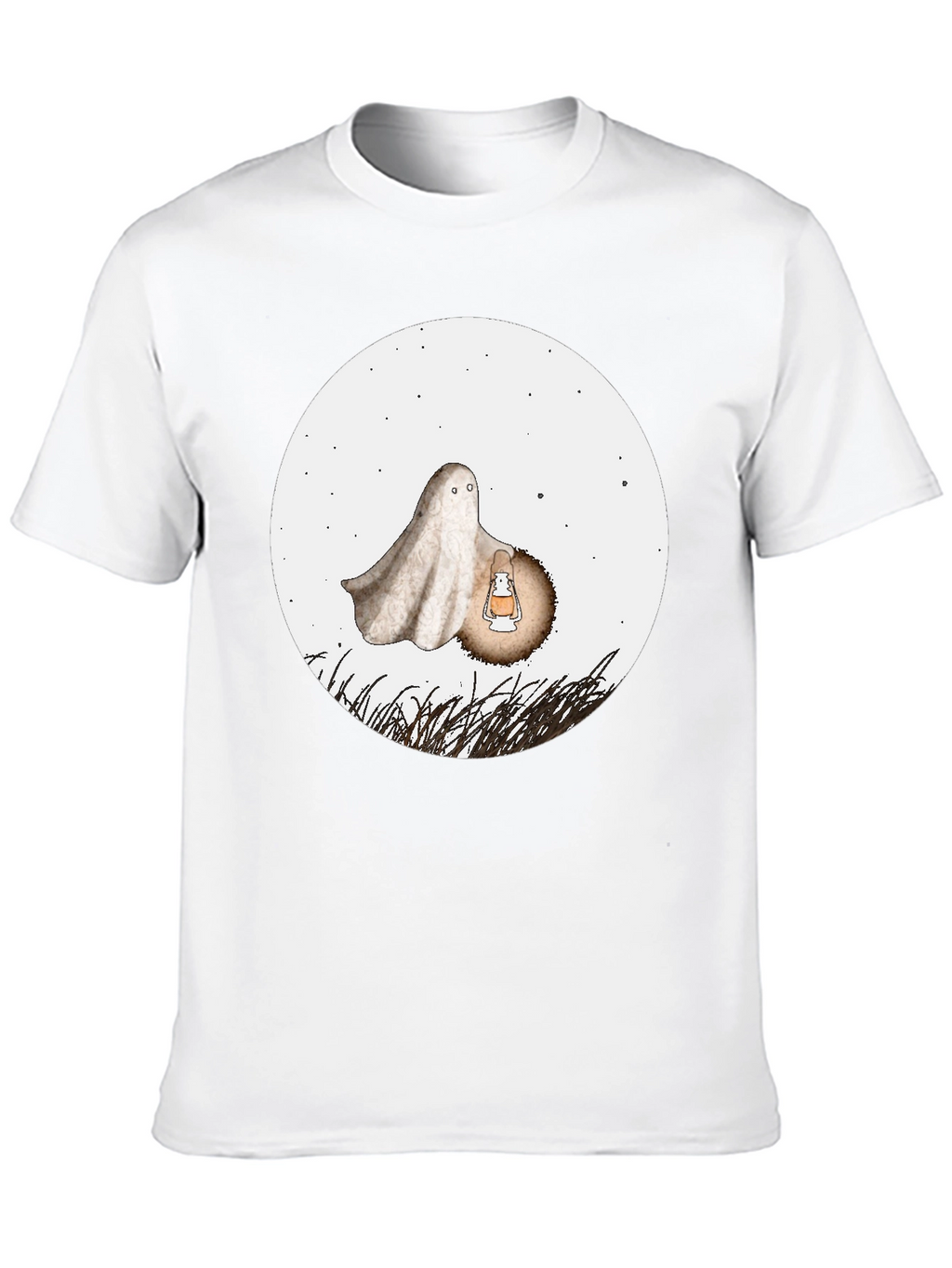 Spooky Ghost Graphic Tee - Halloween Shirt