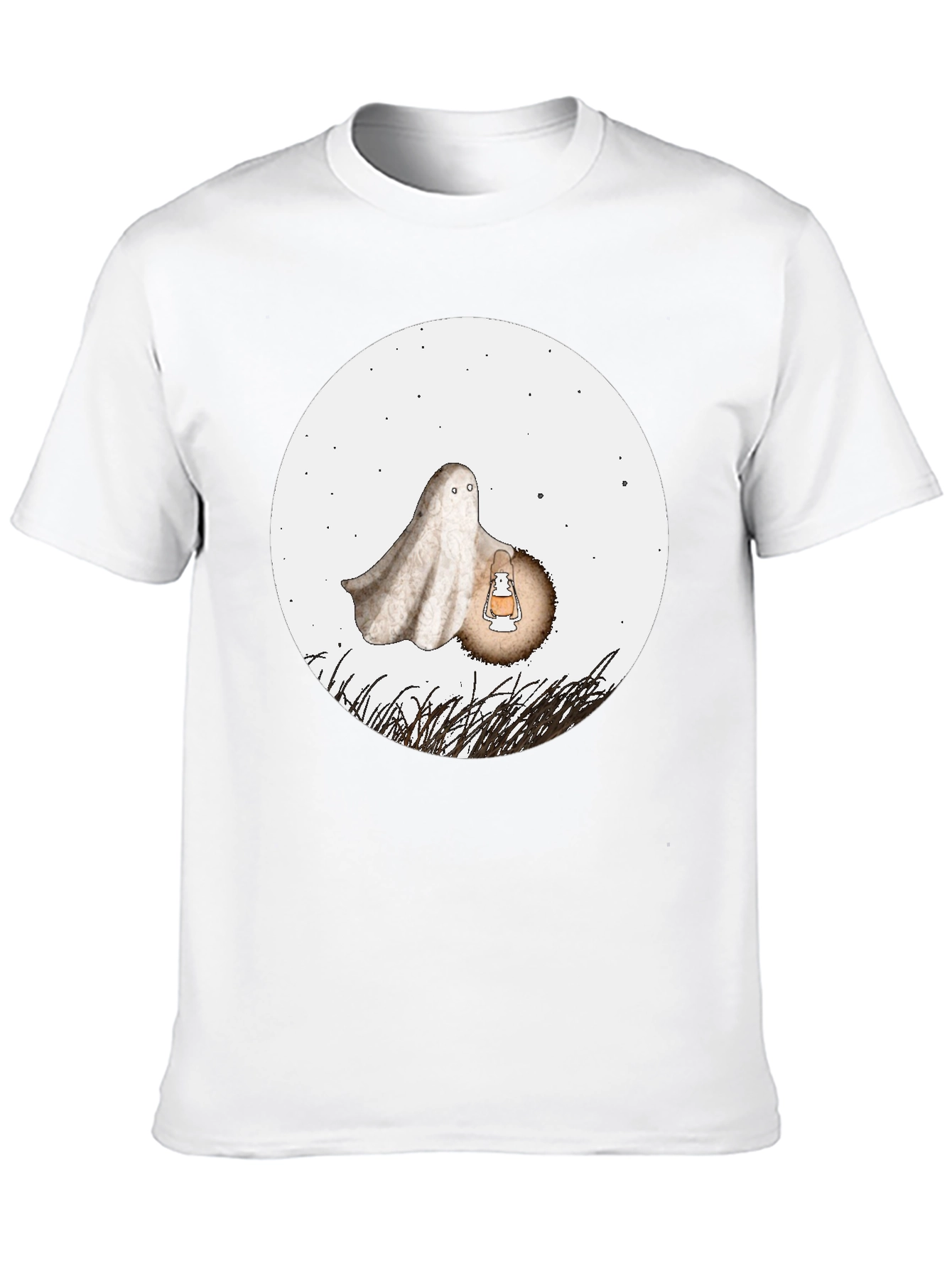 Spooky Ghost Graphic Tee - Halloween Shirt