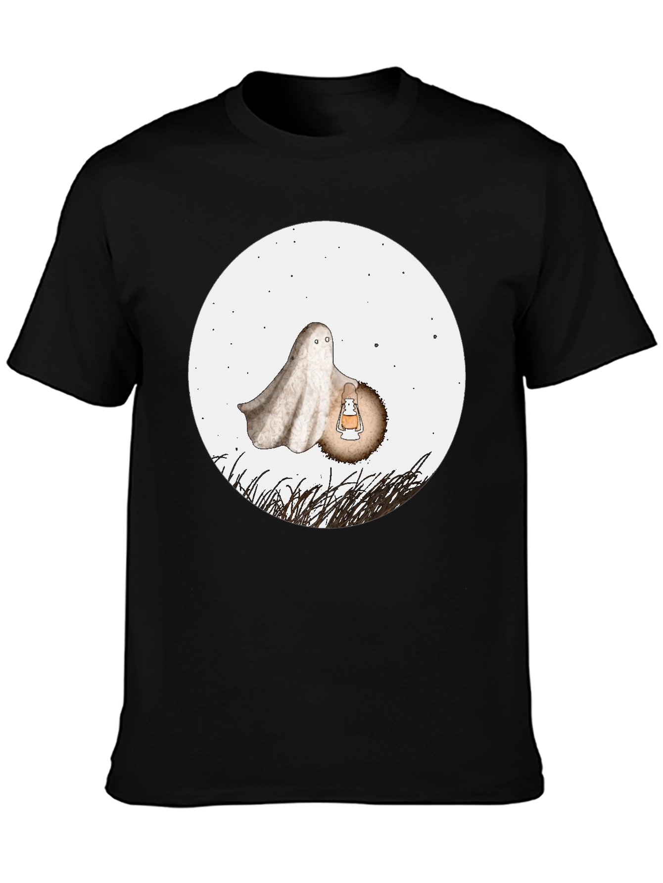 Spooky Ghost Graphic Tee - Halloween Shirt
