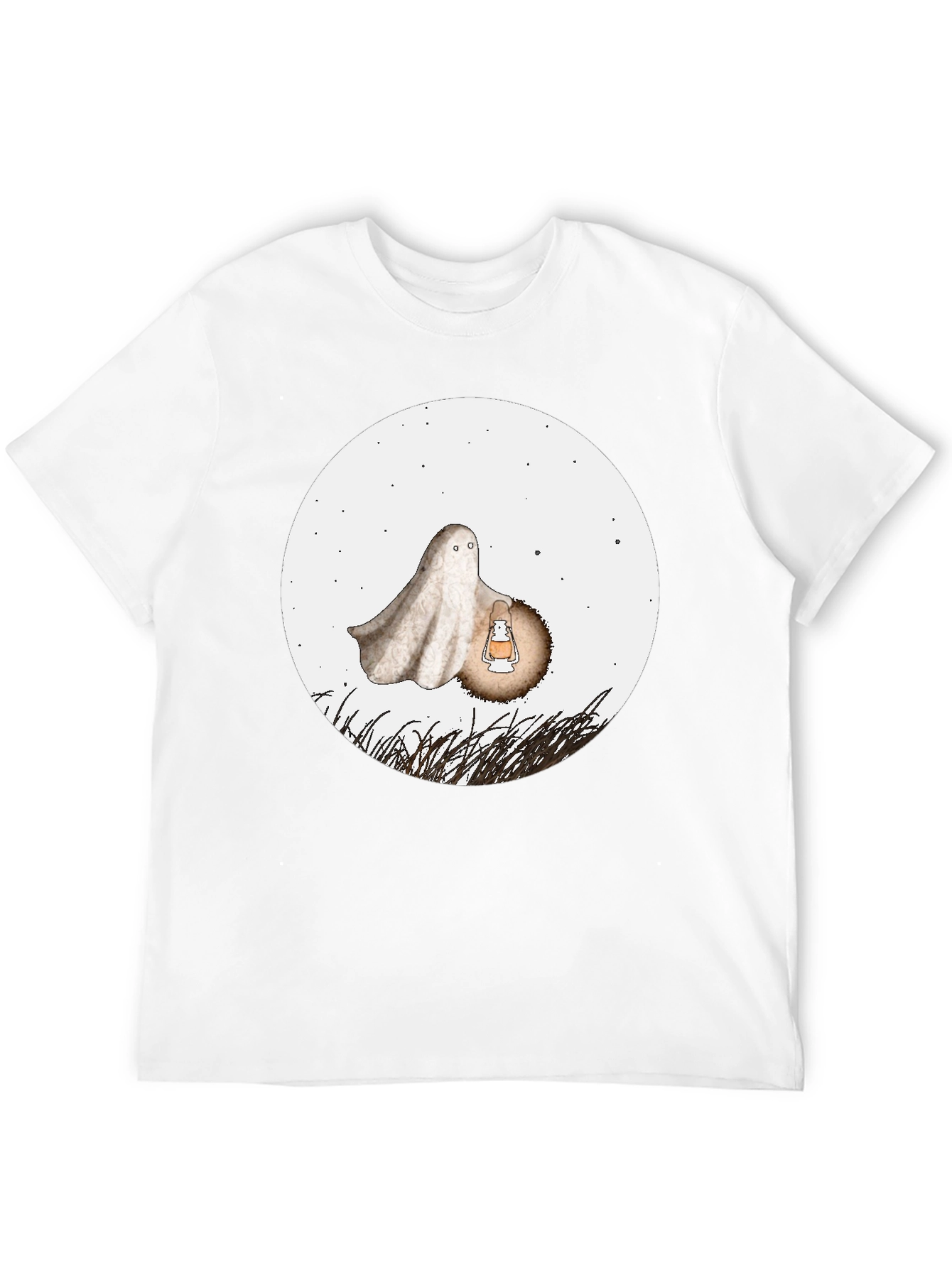Spooky Ghost Graphic Tee - Halloween Shirt