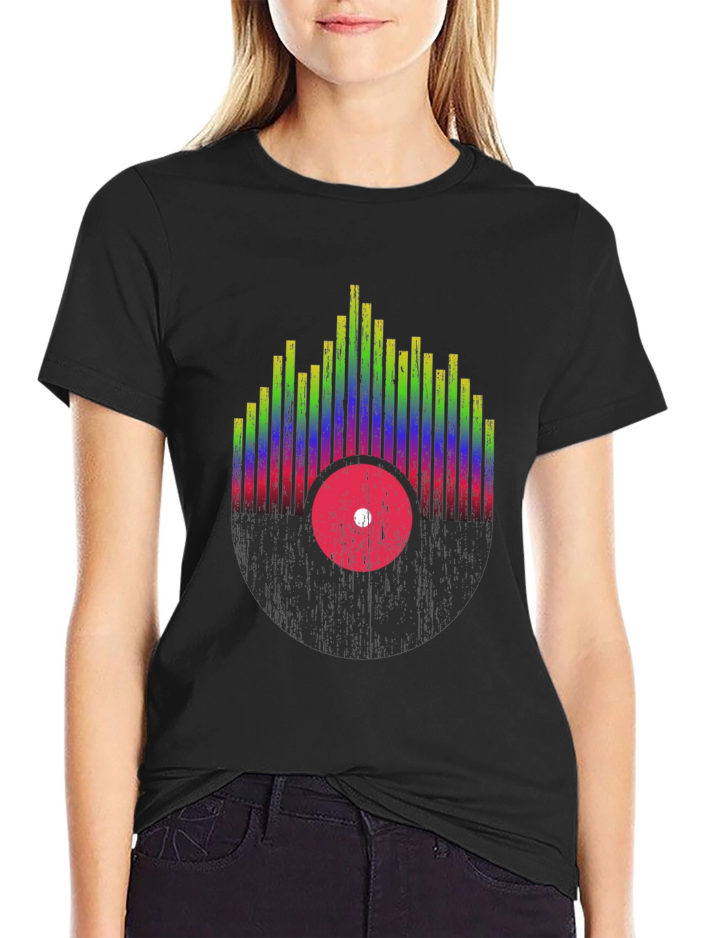 Retro Record Equalizer Graphic Tee