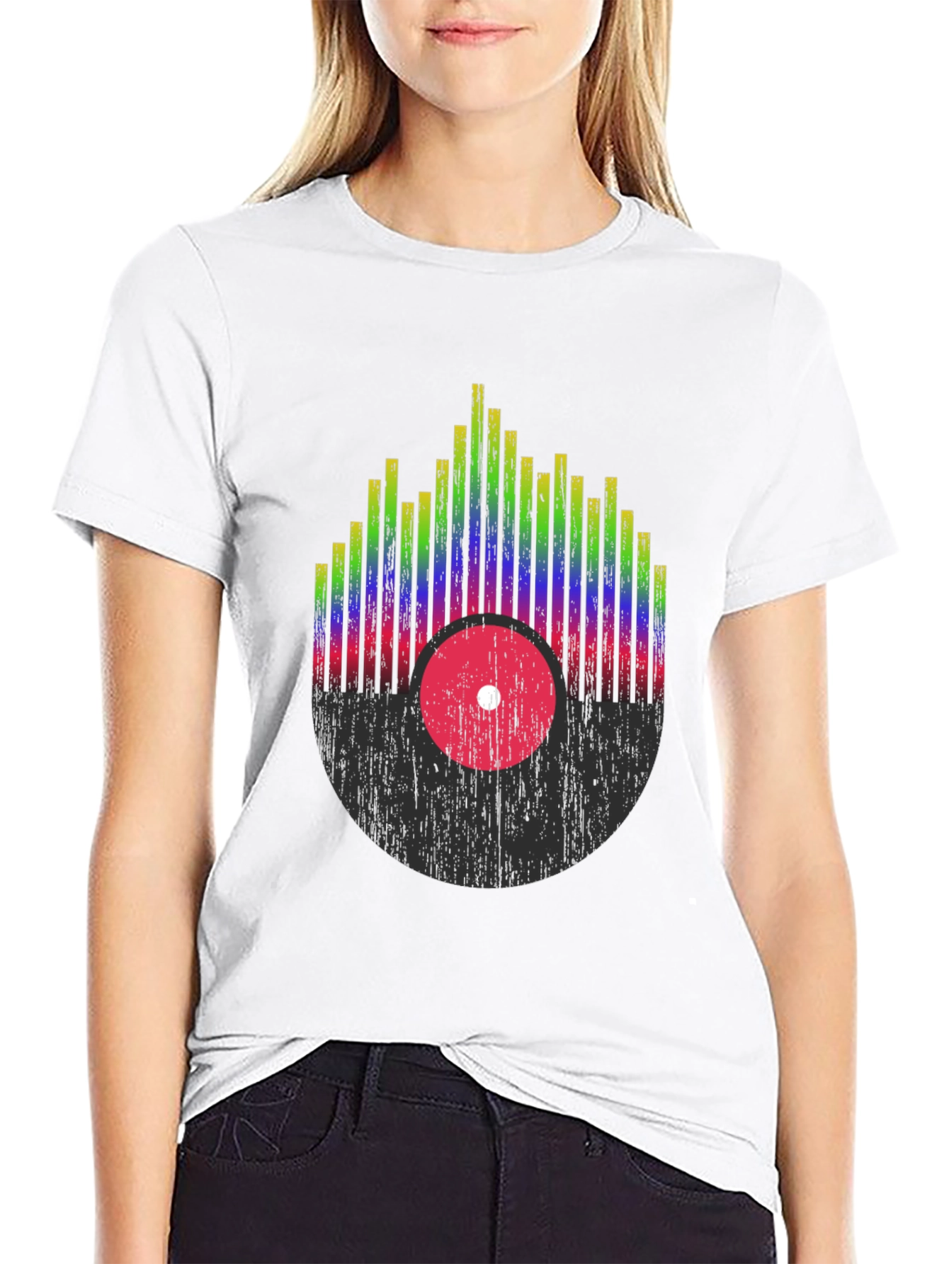 Retro Record Equalizer Graphic Tee