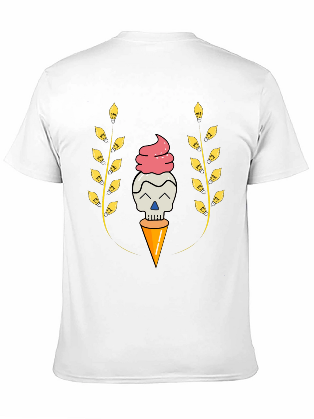 Skull Ice Cream Cone Graphic Tee