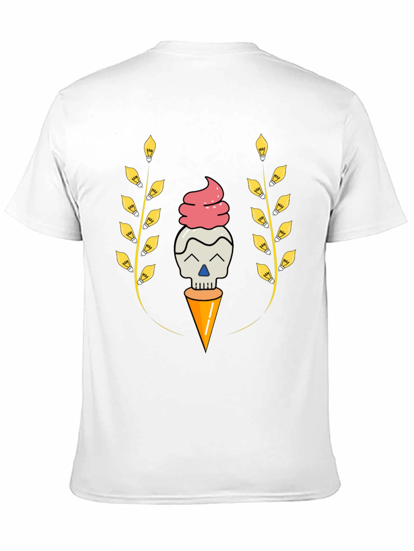 Skull Ice Cream Cone Graphic Tee