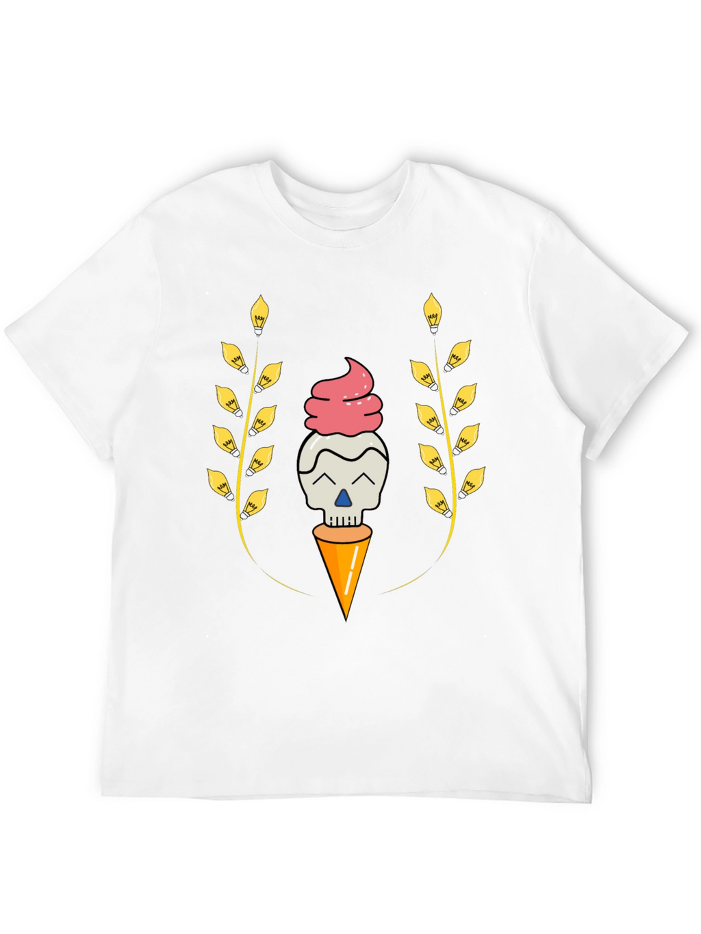 Skull Ice Cream Cone Graphic Tee