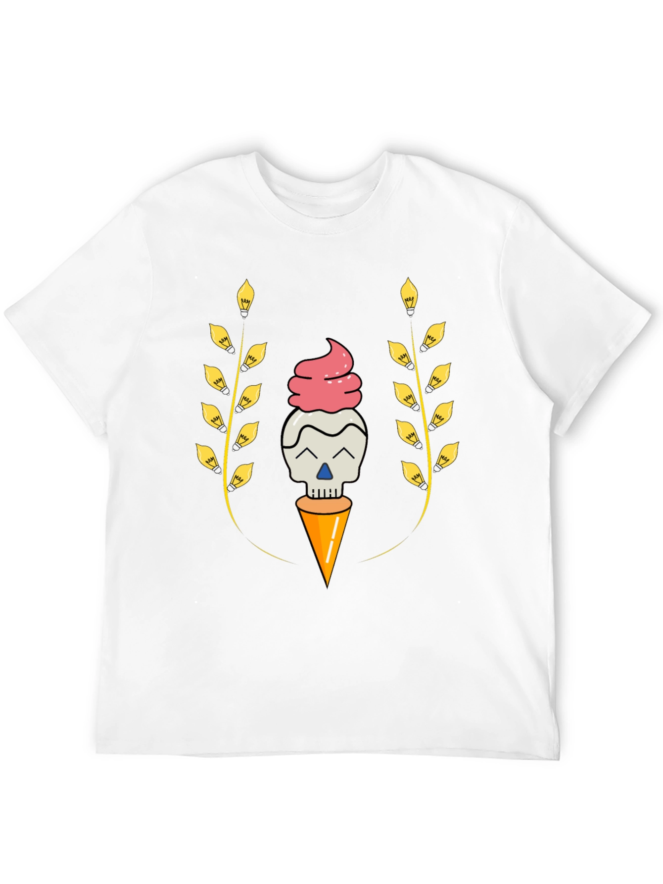 Skull Ice Cream Cone Graphic Tee