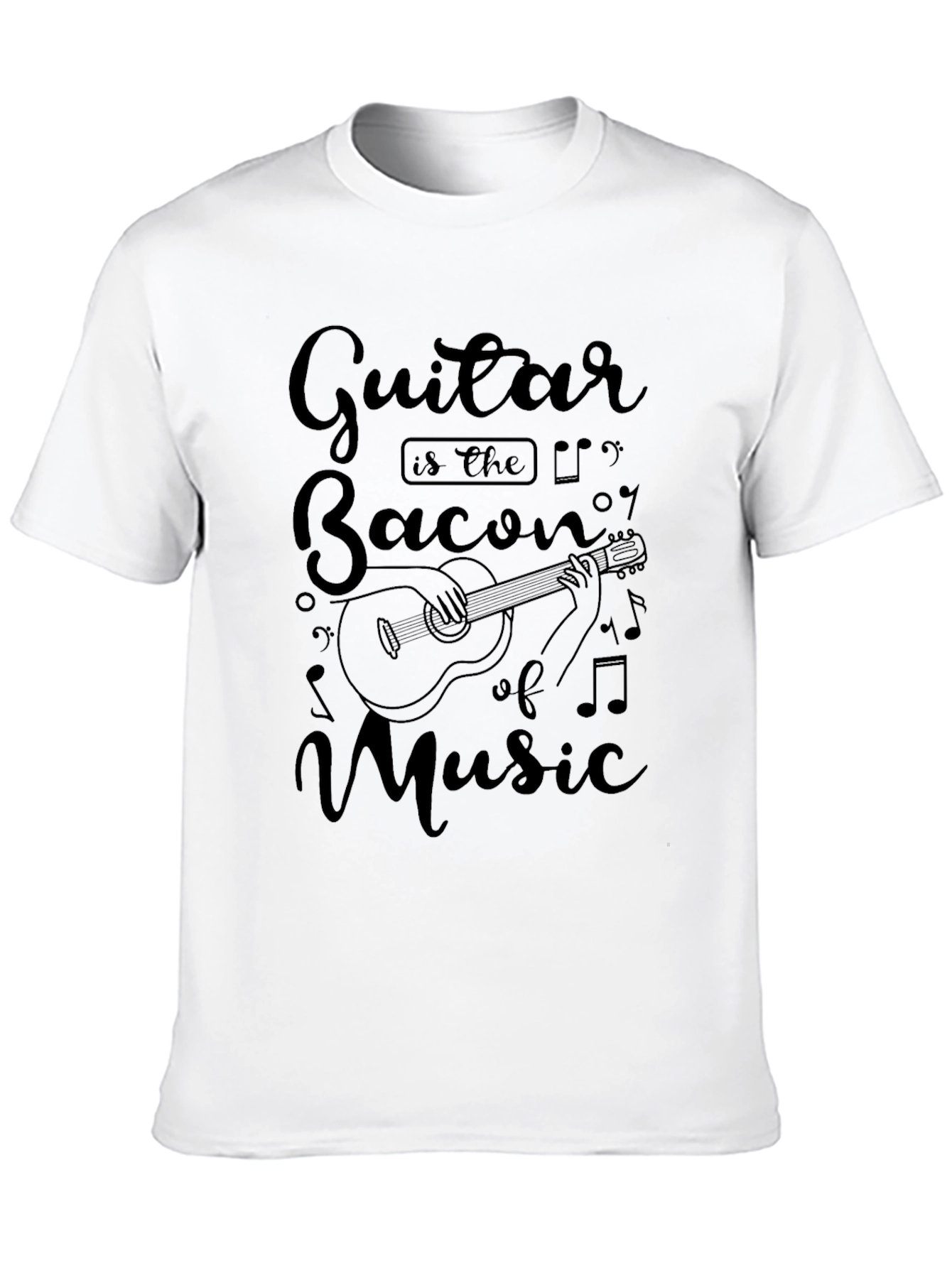 Guitar is the Bacon of Music T-Shirt - Black