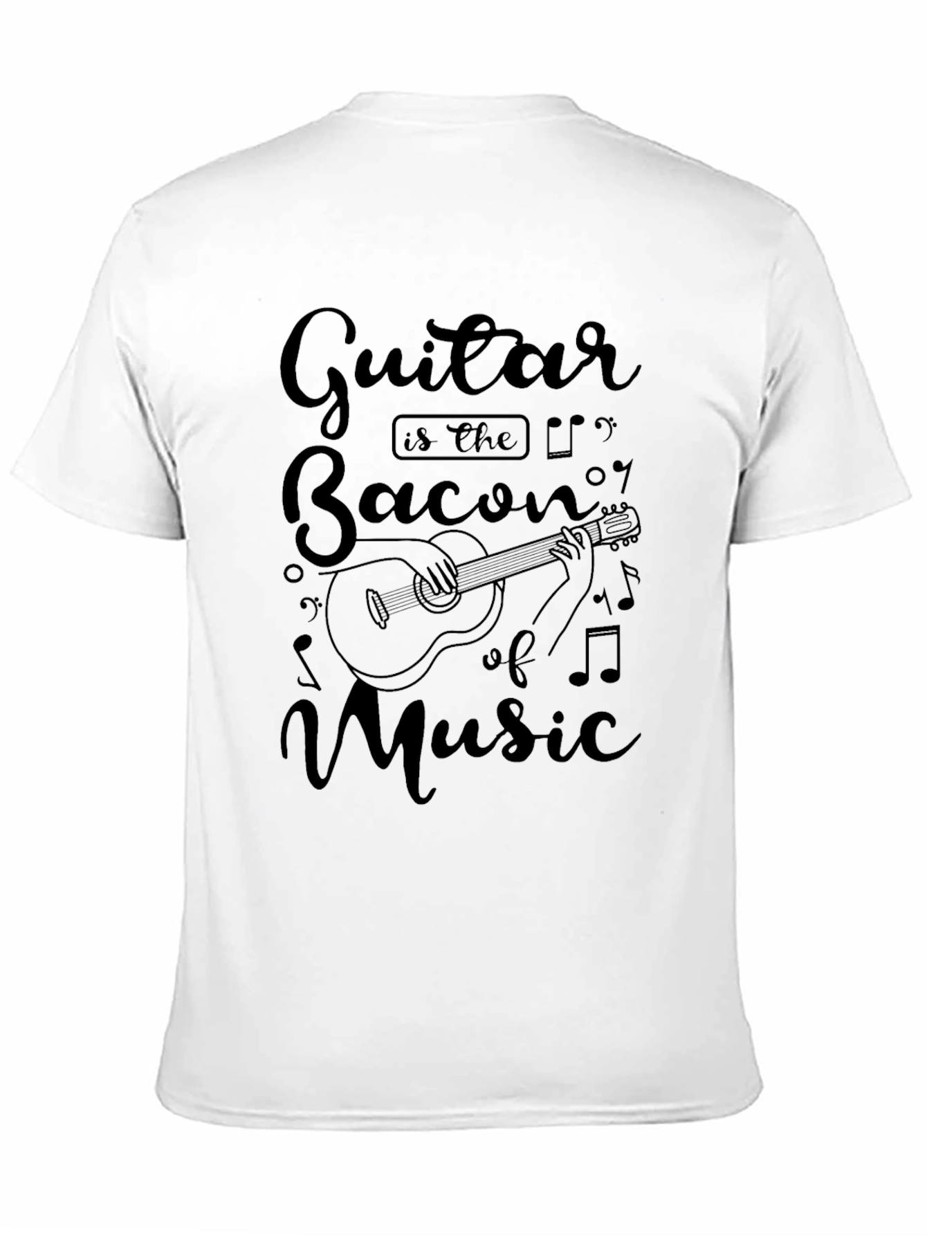 Guitar is the Bacon of Music T-Shirt - Black