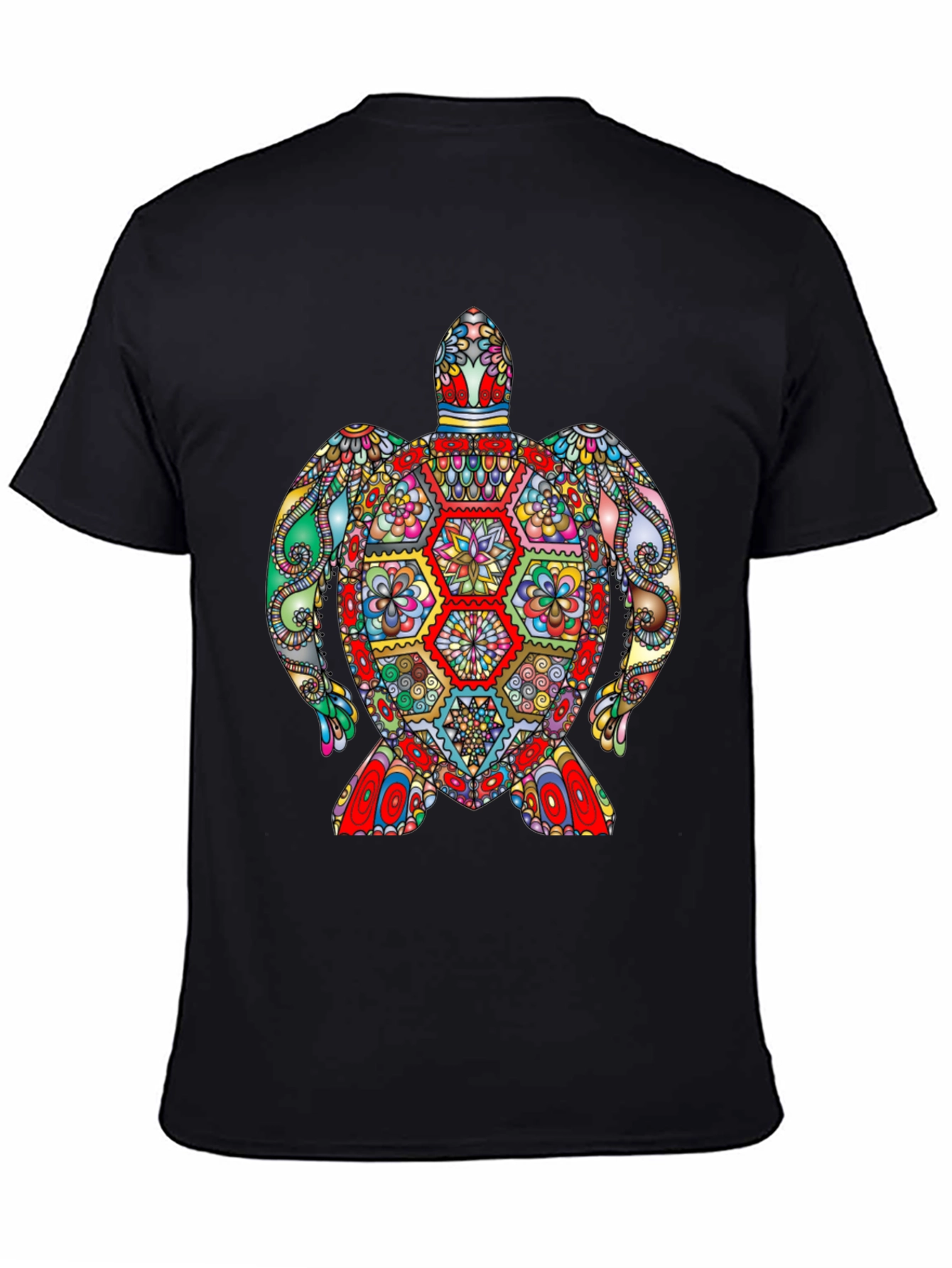 Colorful Turtle Graphic Print T-Shirt