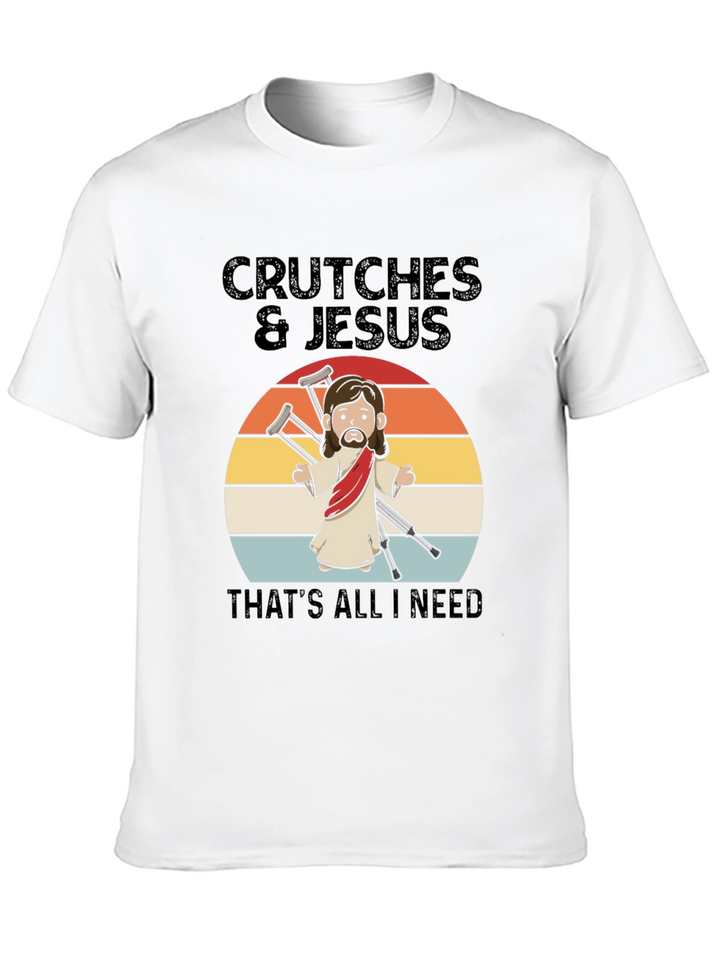 Crutches & Jesus Graphic T-Shirt