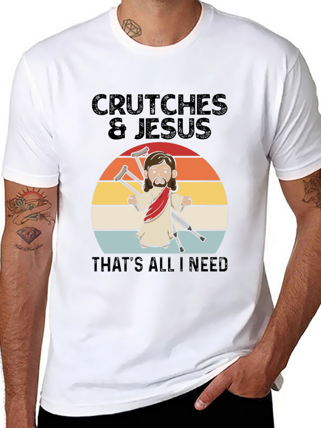 Crutches & Jesus Graphic T-Shirt
