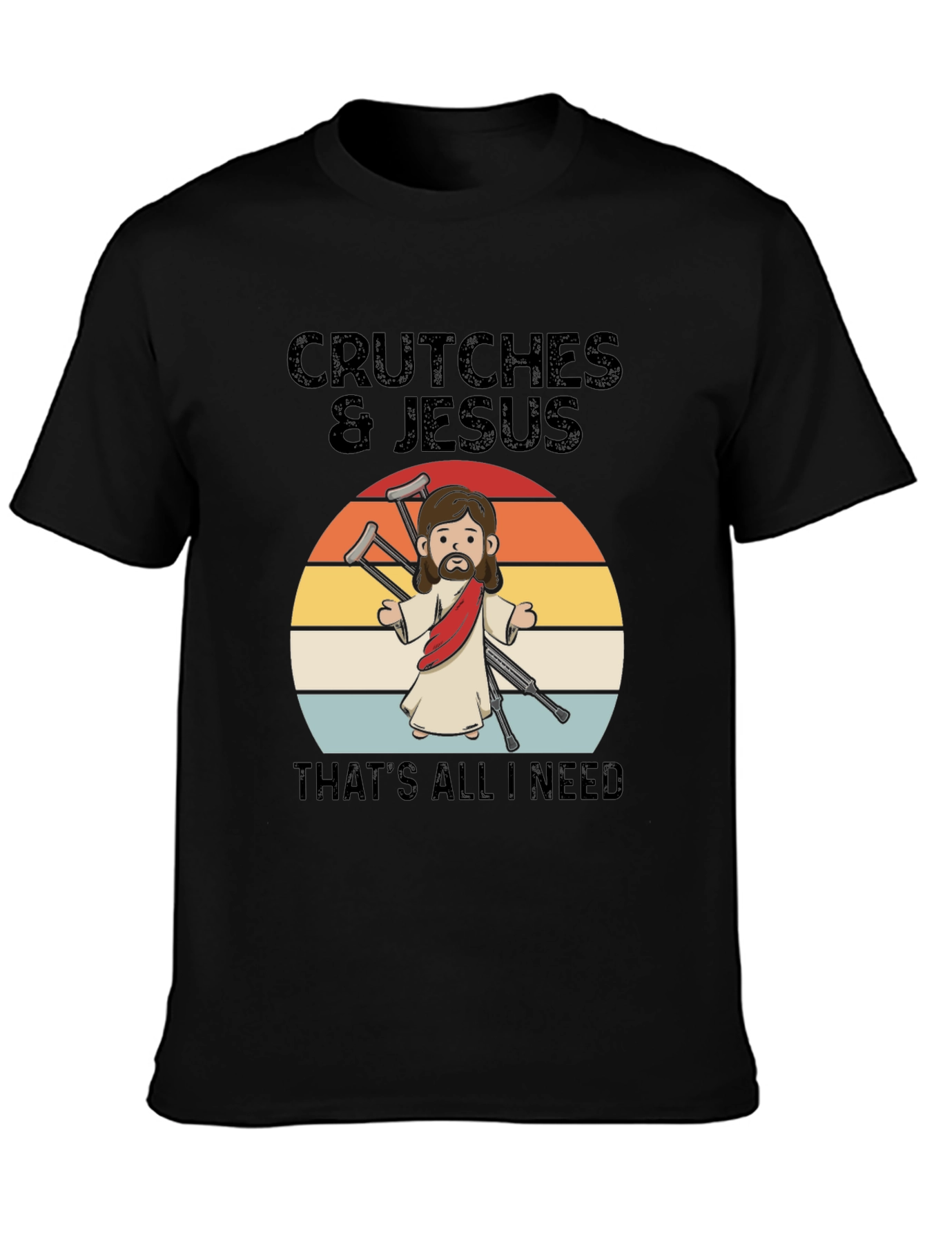 Crutches & Jesus Graphic T-Shirt