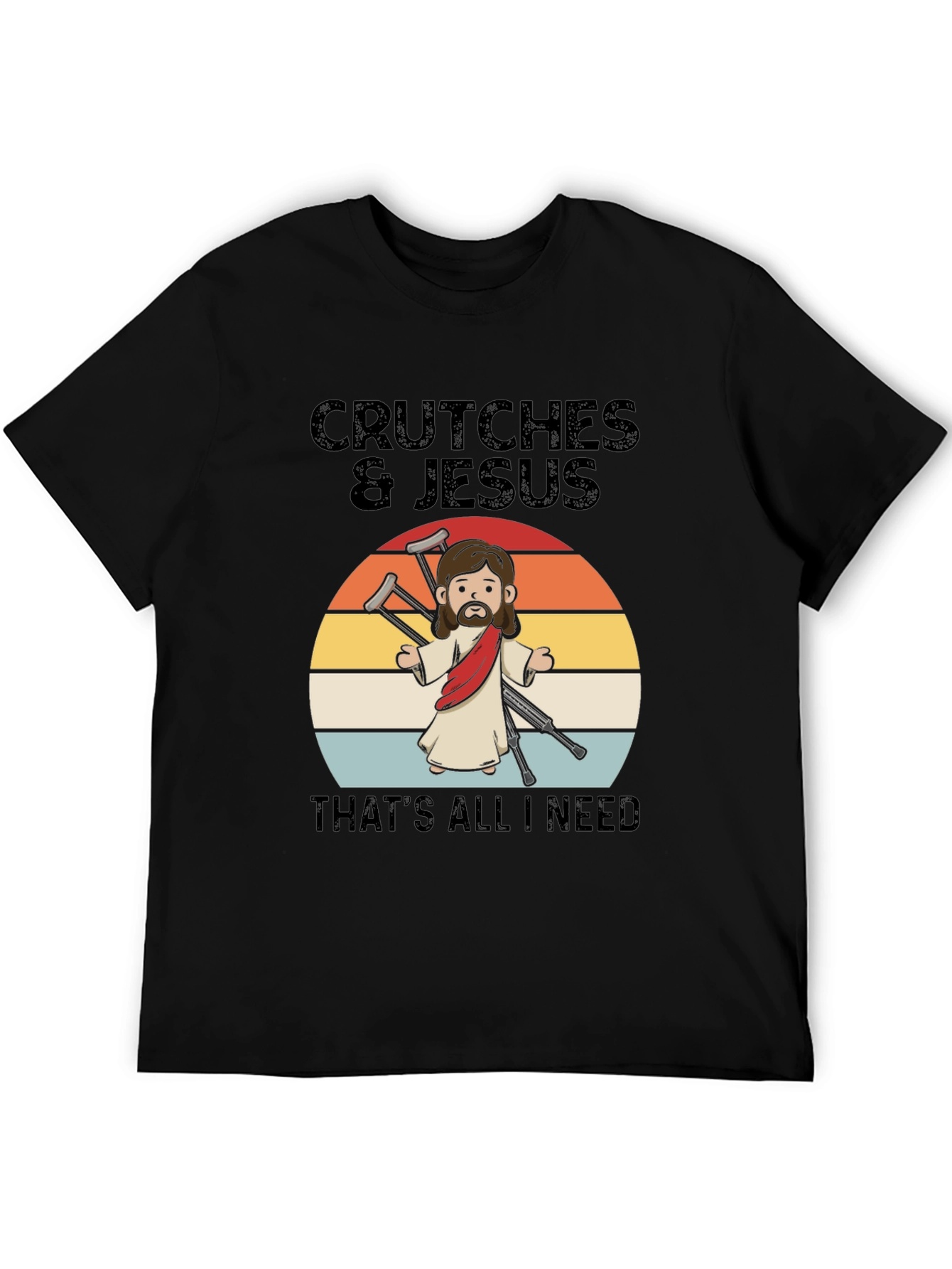 Crutches & Jesus Graphic T-Shirt