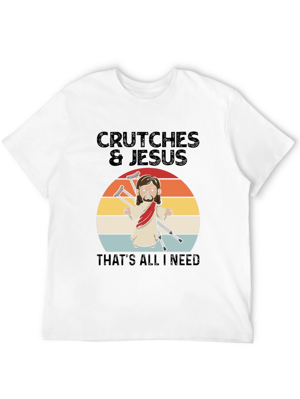 Crutches & Jesus Graphic T-Shirt